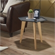 Furniture of America Bok Modern Chic Metal Tray-Top End Table in Gray