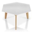 Furniture of America Bok Modern Chic Metal Tray-Top Coffee Table in White