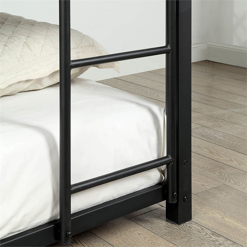Furniture of America Botany Metal Full Triple Bunk Bed in Sand Black