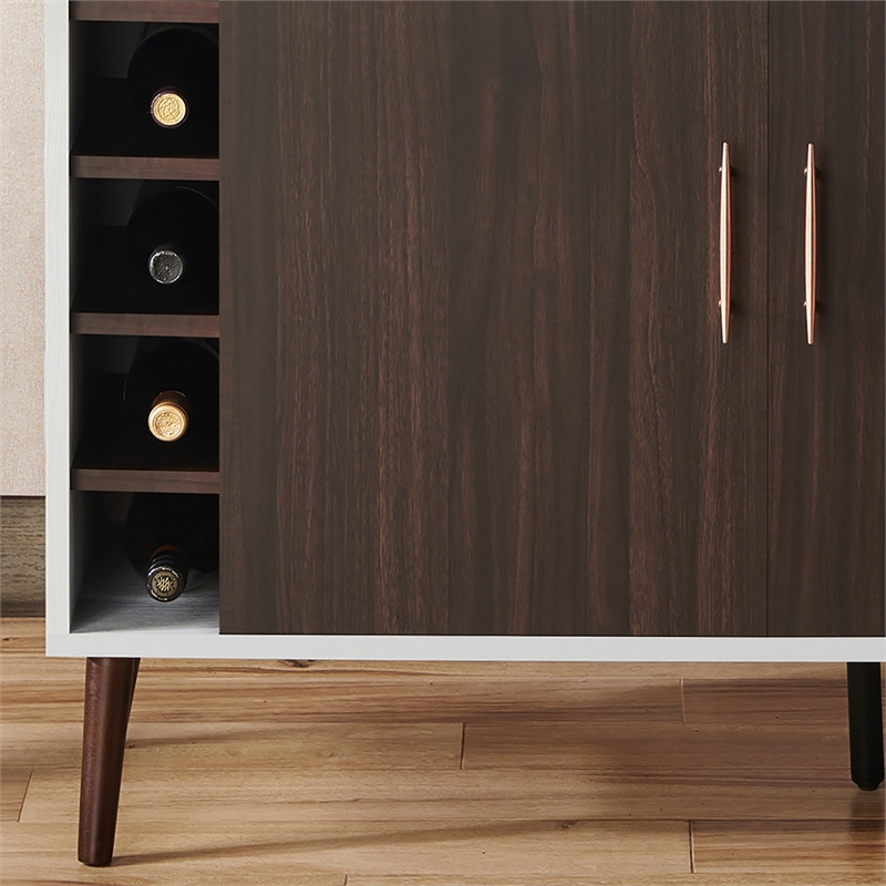 Furniture of America Reid Modern Wood Multi-Storage Buffet in White