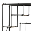 Furniture of America Alvin Industrial Metal 8-Shelf Bookcase in Sand Black