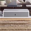 Furniture of America Lana Mid-Century Glass Top Coffee Table in Gray