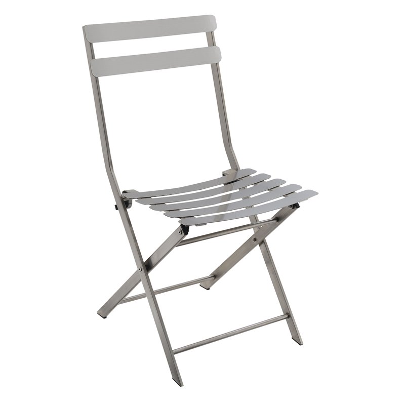 Furniture of America Mina Metal Side Chair in Silver Gun Metal (Set of 2)