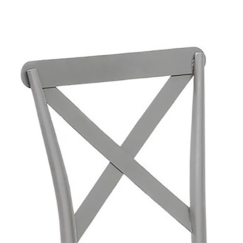 Furniture of America Balucci Metal Dining Chair in Silver (Set of 2)