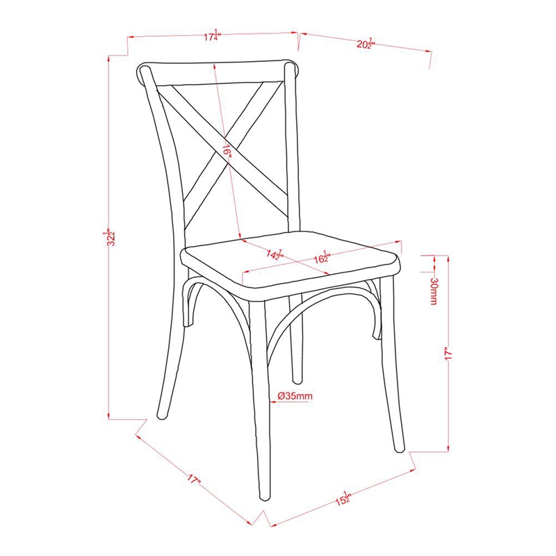 Furniture of America Balucci Metal Dining Chair in Silver (Set of 2)