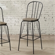 Furniture of America Chelsea Metal Windsor Bar Stool in Black (Set of 2)