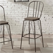 Furniture of America Chelsea Metal Windsor Bar Stool in Bronze (Set of 2)