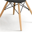 Furniture of America Ashton Plastic Dining Arm Chair in Black (Set of 2)
