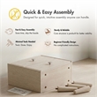 Furniture of America Seantay Metal Adjustable Short Desk with USB in White