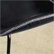 Furniture of America Shara Faux Leather Upholstered Accent Chair in Black