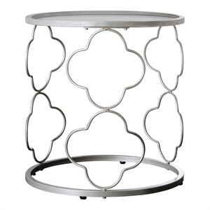 Furniture of America Nellie Transitional Metal End Table in Champagne Gold