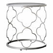 Furniture of America Nellie Transitional Metal End Table in Champagne Gold