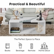 Furniture of America Lenu Contemporary Wood Storage Coffee Table in White