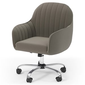 Furniture of America Allenton Fabric Adjustable Office Chair in Brown