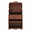 Furniture of America Hazleton Wood Multi-Storage Baker Rack in Vintage Walnut