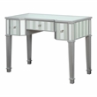 Furniture of America Aleana Contemporary Wood 3-Piece Vanity Set in Silver