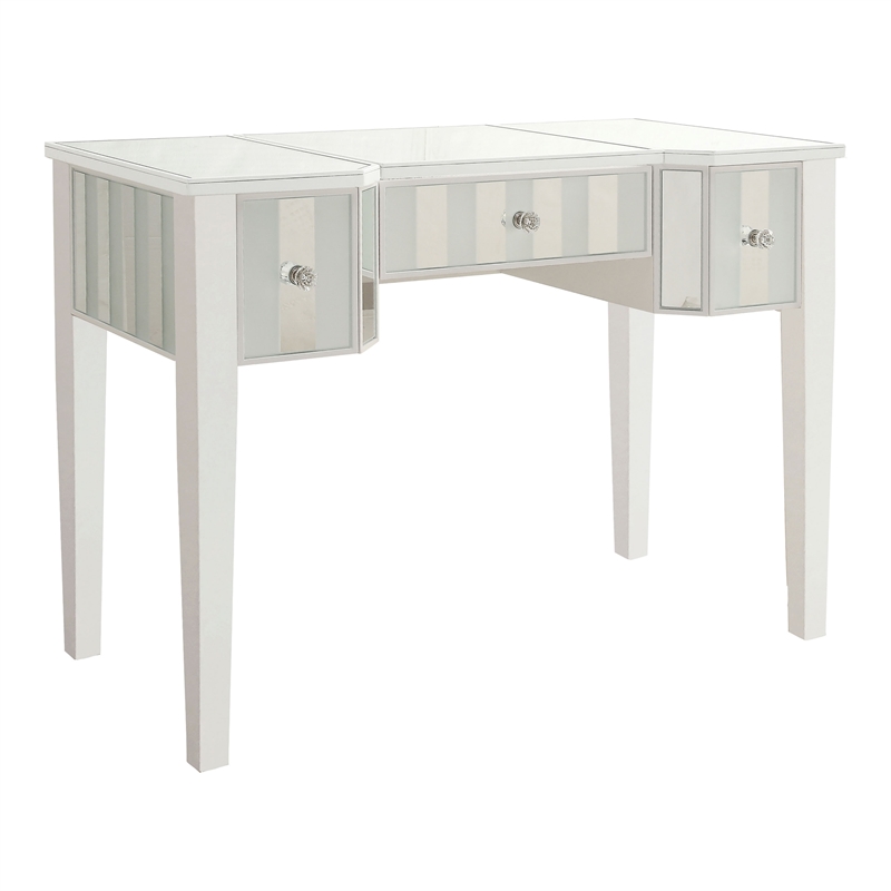 Furniture of America Modaz Wood Flip-Top 3-Piece Vanity Set in White