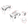 Furniture of America Modaz Wood Flip-Top 3-Piece Vanity Set in White