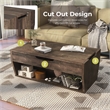 Furniture of America Edwards Wood Lift-Top Coffee Table in Reclaimed Oak