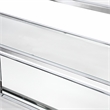 Furniture of America Jask Contemporary Glass 2-Shelf Sofa Table in Chrome