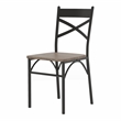 Furniture of America Kelle Transitional Metal 3-Piece Dining Set in Natural Tone