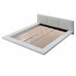 Furniture of America Krister Solid Wood Queen Panel Bed in White