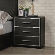 Furniture of America Henly Contemporary Wood 3-Drawer Nightstand in Warm Gray