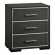 Furniture of America Henly Contemporary Wood 3-Drawer Nightstand in Warm Gray