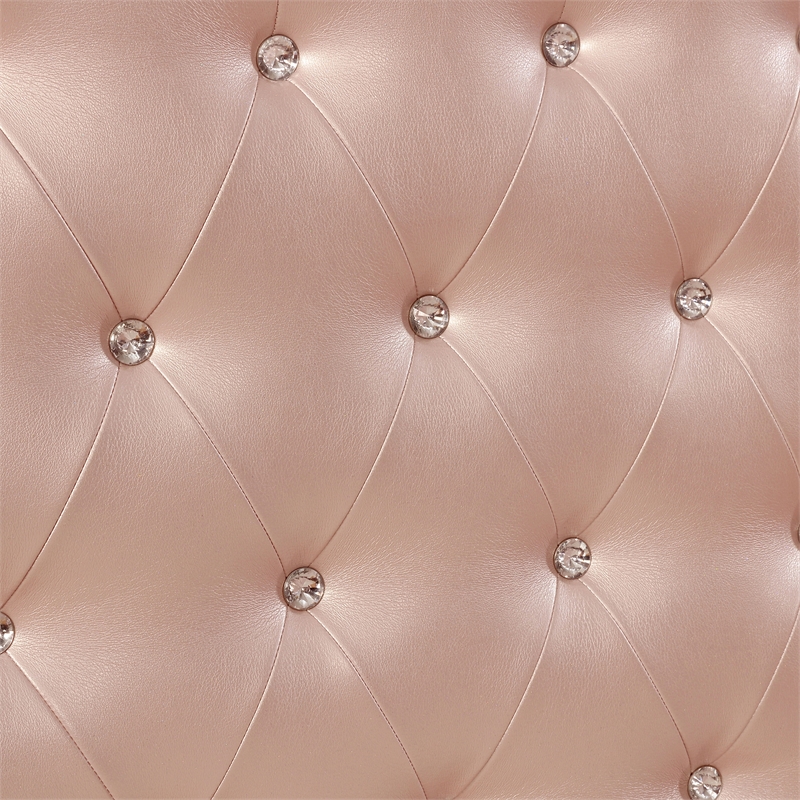 Furniture of America Paisley Contemporary Wood Queen Panel Bed in Rose Gold