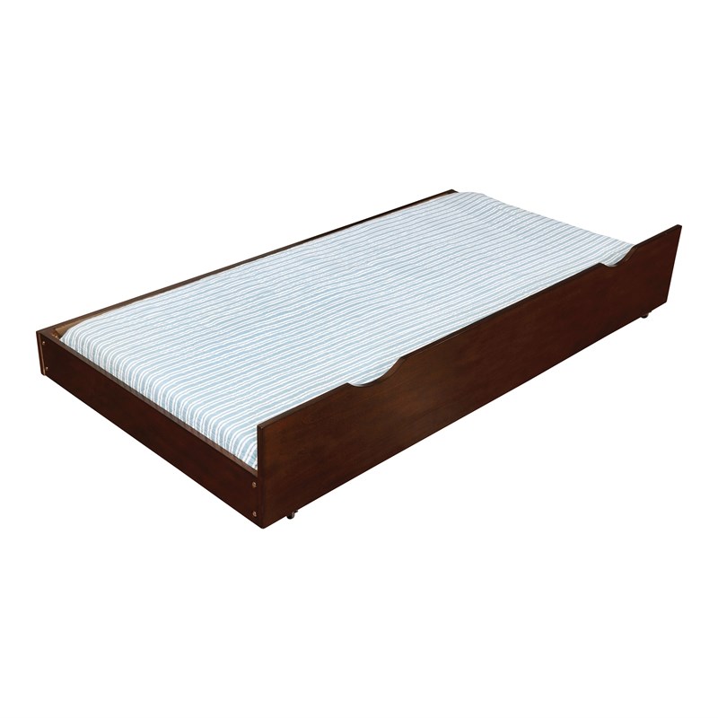 Furniture of America Gamora Solid Wood Trundle in Brown Cherry
