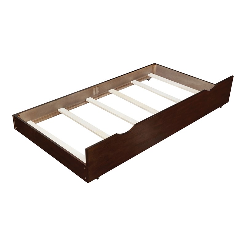 Furniture of America Gamora Solid Wood Trundle in Brown Cherry