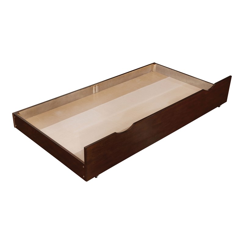 Furniture of America Gamora Solid Wood Trundle in Brown Cherry