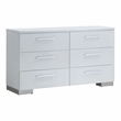 Furniture of America Krister 2-Piece Solid Wood Dresser and Mirror in White