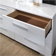 Furniture of America Krister 2-Piece Solid Wood Dresser and Mirror in White