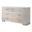 Furniture of America Quaker Contemporary Wood Dresser and Mirror in White