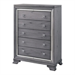 Furniture of America Hariston Contemporary Wood 5-Drawer Chest in Light Gray