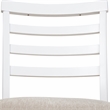 Furniture of America Mandelin Rustic Fabric Padded Pub Chair in White (Set of 2)