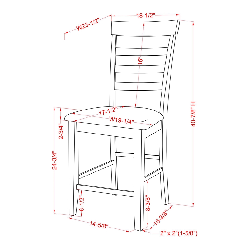 Furniture of America Mandelin Rustic Fabric Padded Pub Chair in White (Set of 2)
