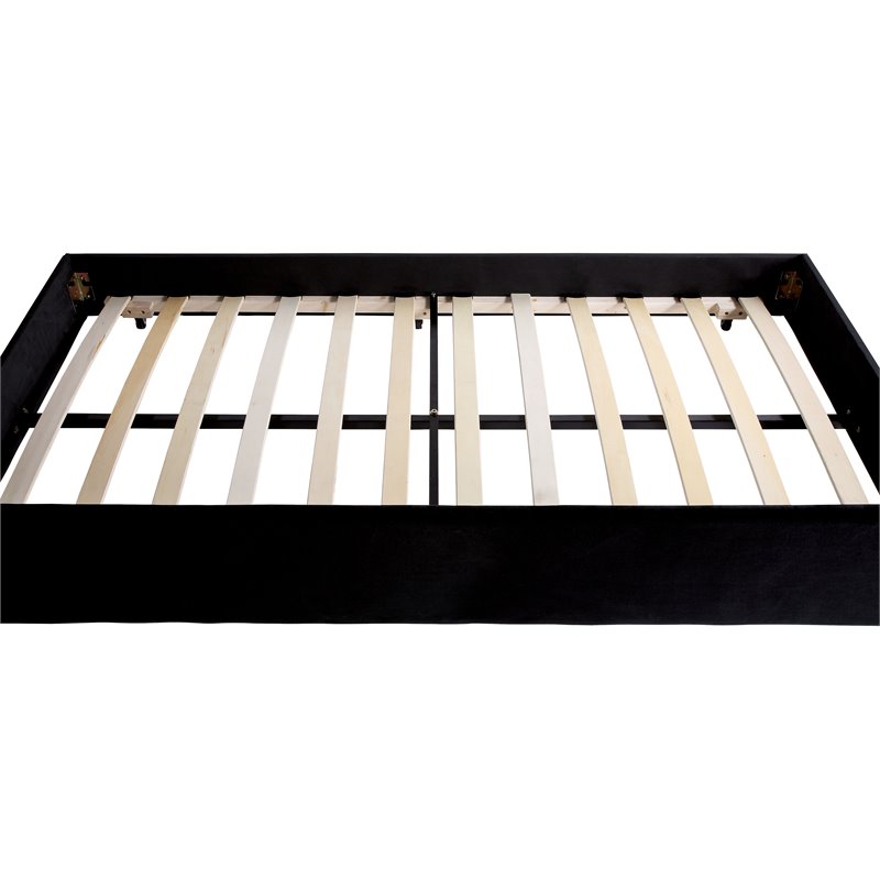 Furniture of America Marlene Contemporary Fabric Daybed with Trundle in Black