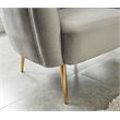 Furniture of America Darque Contemporary Fabric Upholstered Loveseat in Gray