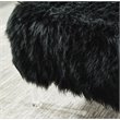 Furniture of America Raven I Contemporary Fabric Upholstered Ottoman in Black