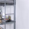 Furniture of America Kandice Metal Twin over Workstation Bunk Bed in Silver