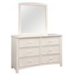 Furniture of America Dimanche Solid Wood Dresser and Mirror in White