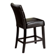 Furniture of America Peeves Wood Counter Height Chair in Espresso (Set of 2)