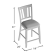 Furniture of America Ellenwood Wood Counter Height Stool in Espresso (Set of 2)