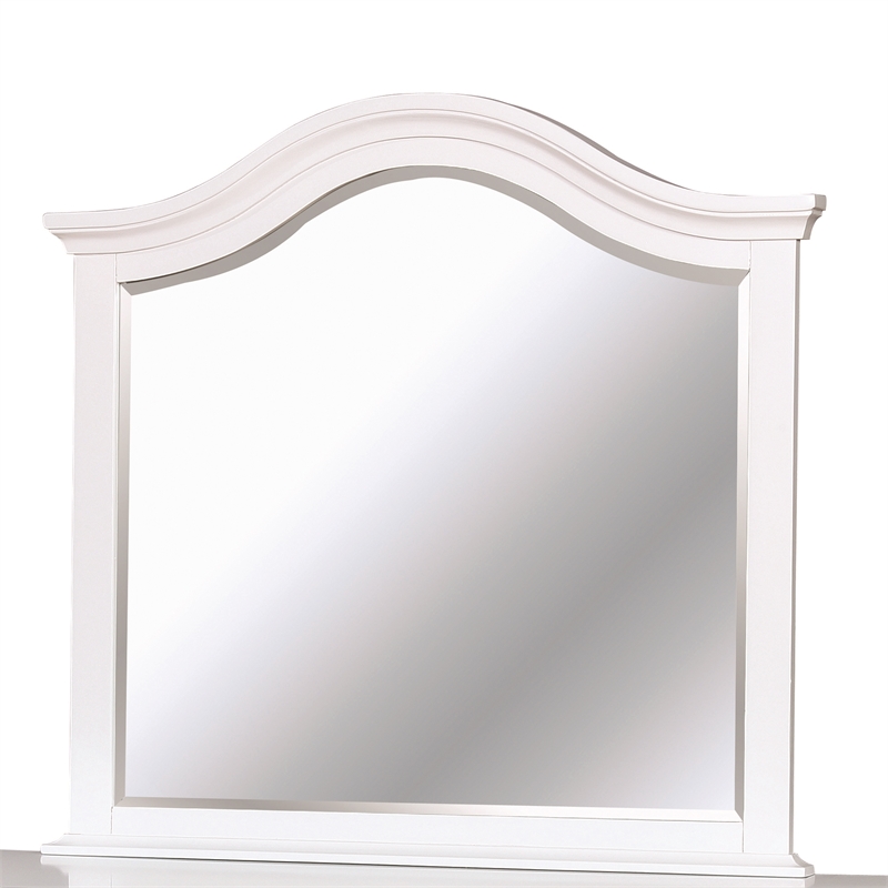 Furniture of America Noell Wood Dresser and Mirror Set in White