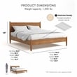 FOA Belkor 3-Piece Oak Solid Wood Bedroom Set - Queen + Nightstand + Chest
