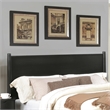 FOA Belkor 4pc Black Wood Bedroom Set - King + 1Nightstand + 1Dresser +1Mirror