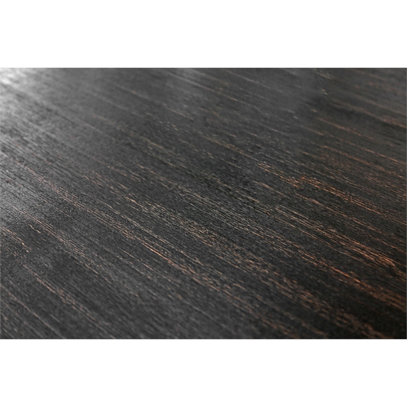 Furniture of America Sinuata Wood Extendable Dining Table in Antique Black