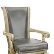 Furniture of America Enschede Faux Leather Gaming Chair in Gray (Set of 2)
